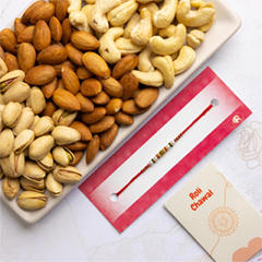 Pearl Rakhi With Mix Dryfruits - Rakhi Cards to Australia